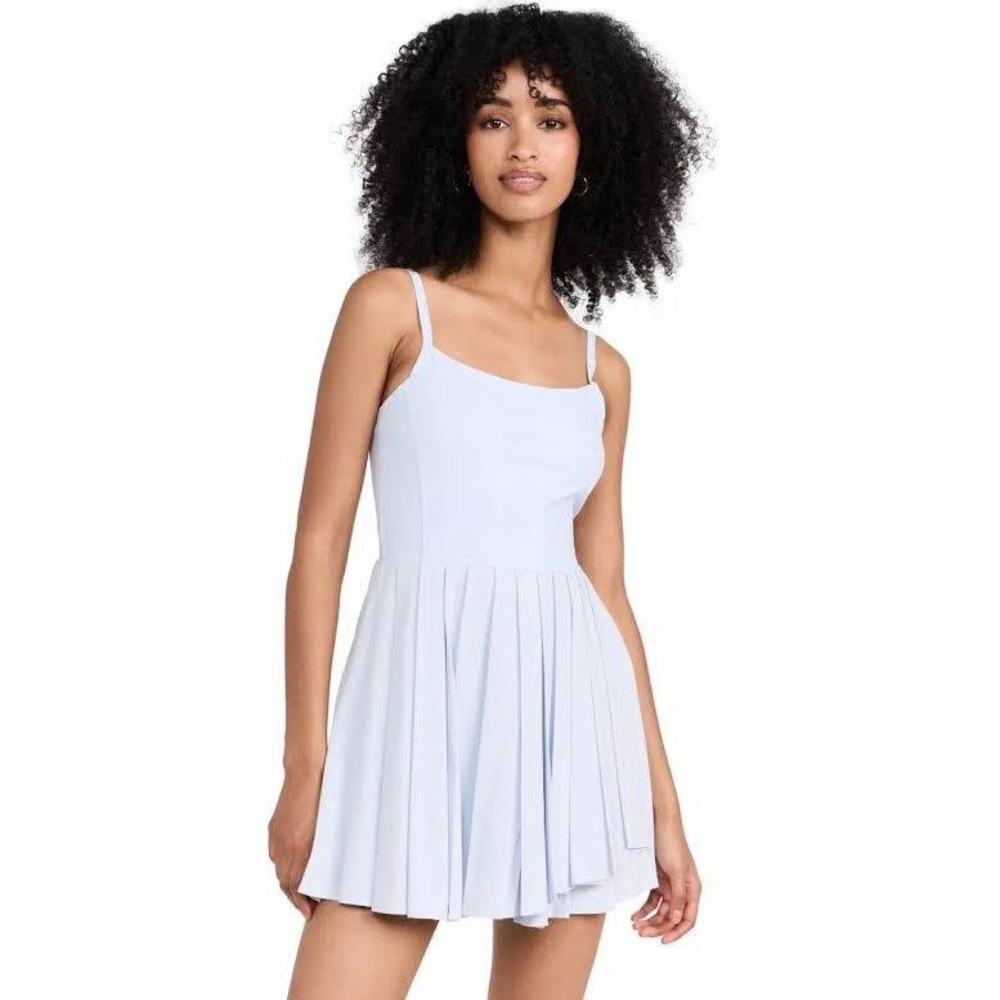 Outdoor Voices Doubles Dress Lt Blue Pleated Built-in Shorts Pickleball Tennis S